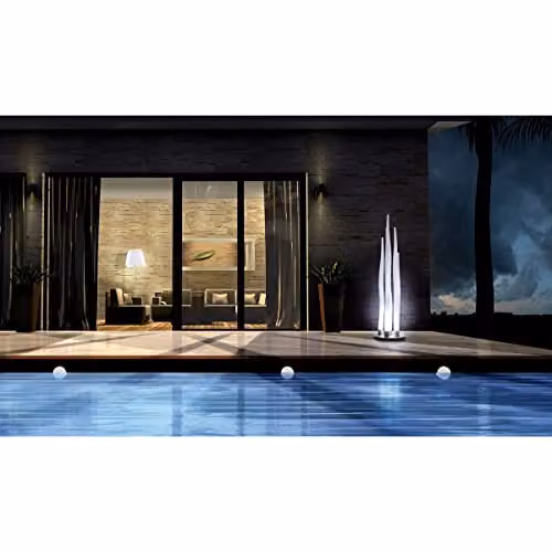 Netlighting Estalacta Floor Lamp with GU10 Bulb, Silver and White, IP44 Indoor and Outdoor Lighting – 4