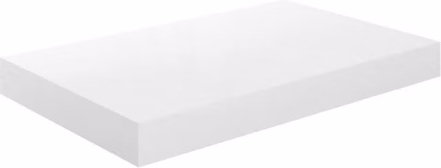 Berkfield Home Floating Wall Shelf, High Gloss White, W: 40 cm, D: 23 cm, H: 3.8 cm