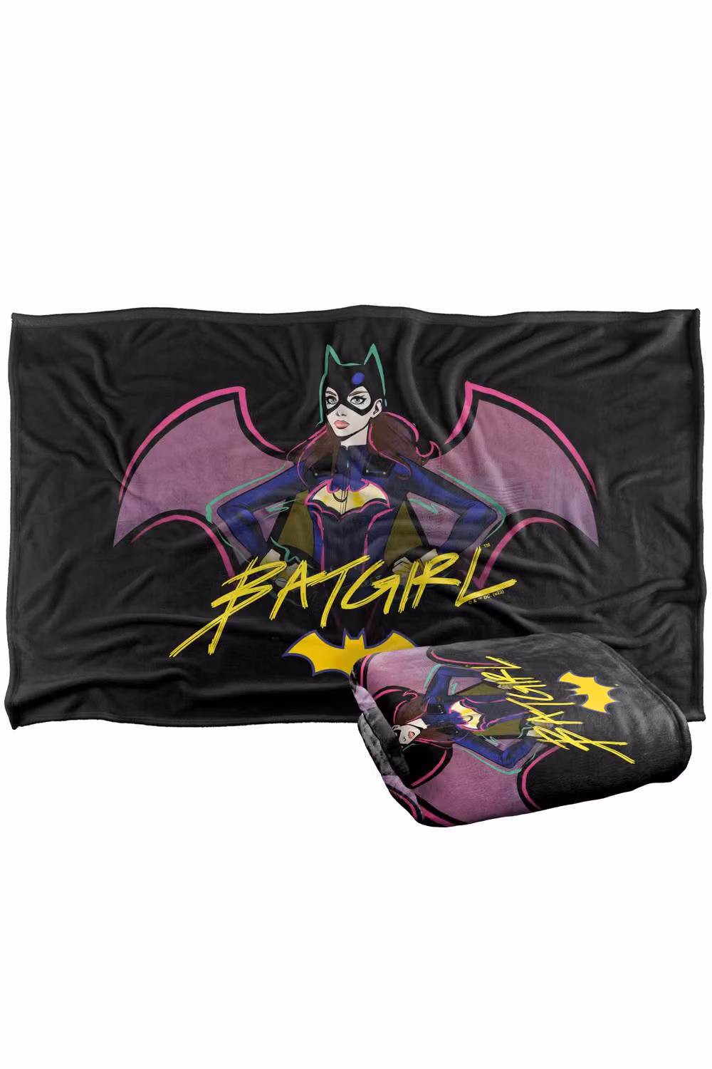 Warner Bros. DC Batgirl Women's Super Soft Fluffy Polyester Throw Blanket, Multicolour, Extra Large – 2