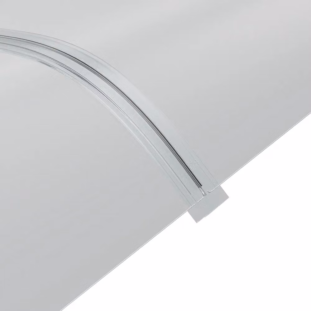 Living and Home Frosted Window and Door Awning Canopy in Transparent Plastic, W/D/H: 200 x 33 x 200 cm – 5