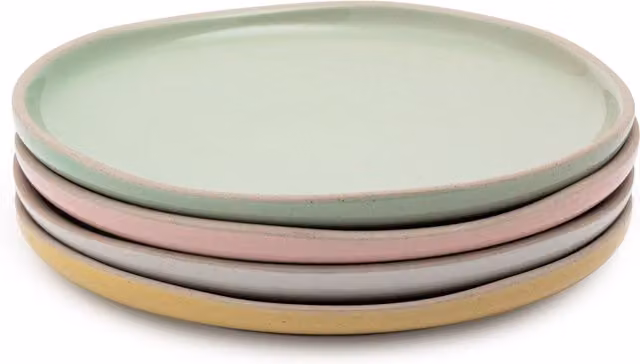 Jamie Oliver Big Love Little Plates, Set of 4, Multicolour Stoneware, Diameter: 19 cm – 3