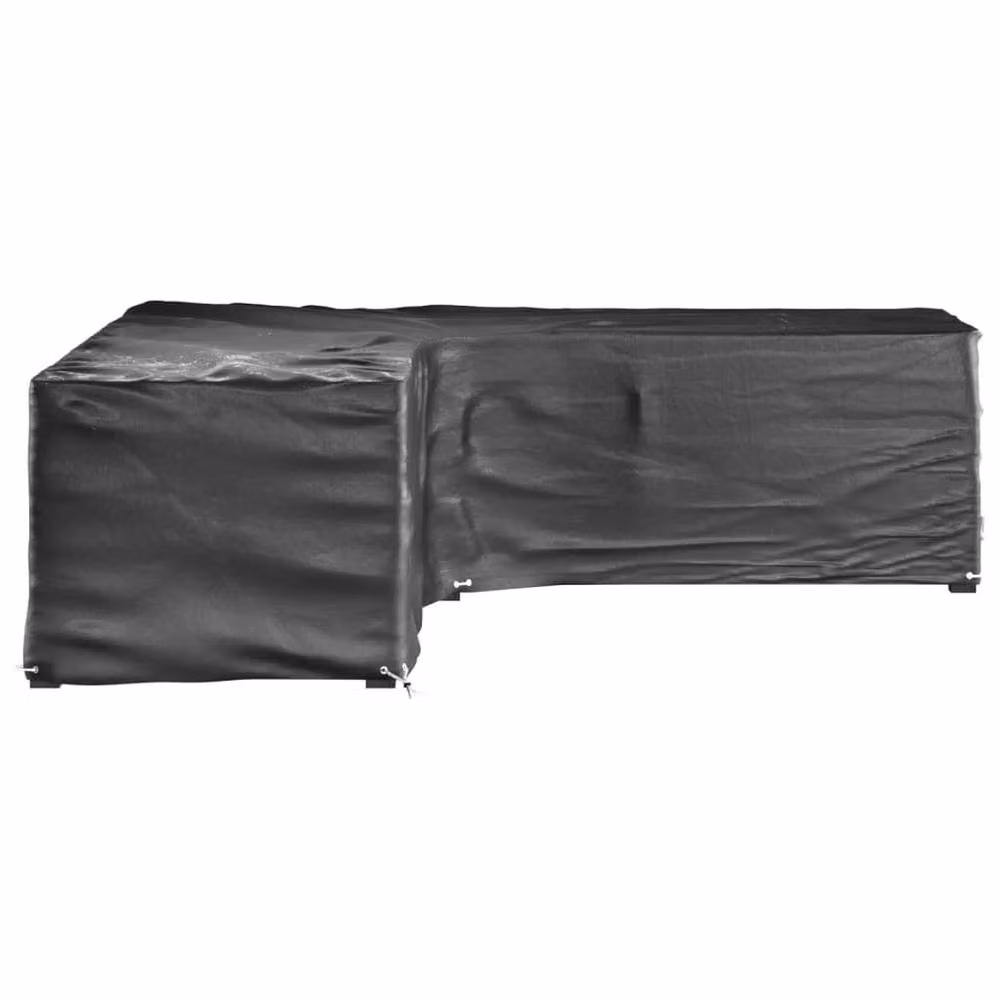 Berkfield Home L-Shaped Garden Furniture Covers, 2 Pack, Black, W/D/H: 285 x 285 x 70 cm – 3