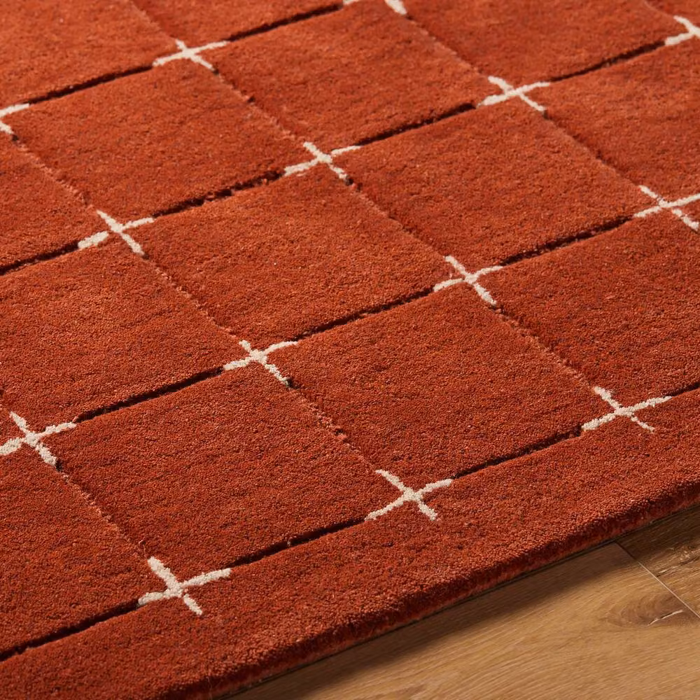 Livabliss Brook Hand-Tufted Wool Modern Living and Bedroom Rug in Green, Red and Grey, W: 185 cm, D: 275 cm – 3
