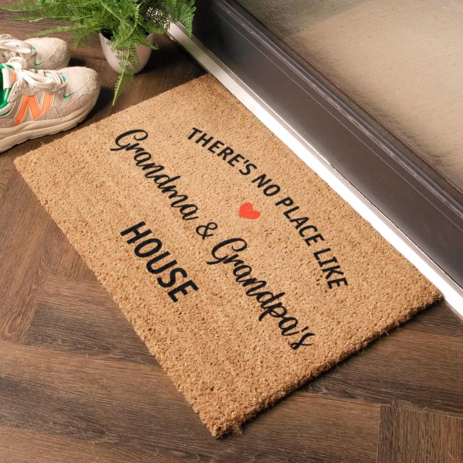 Artsy Mats There's No Place Like Grandma & Grandpas House Doormat, Brown, W: 60 cm, D: 40 cm – 2