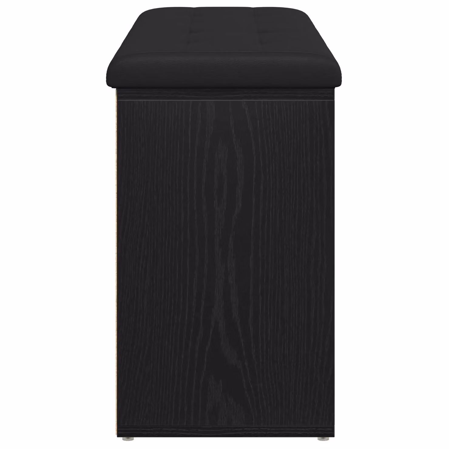 Berkfield Home Black Oak Storage Bench W/D/H: 100 x 30 x 48 cm – 4