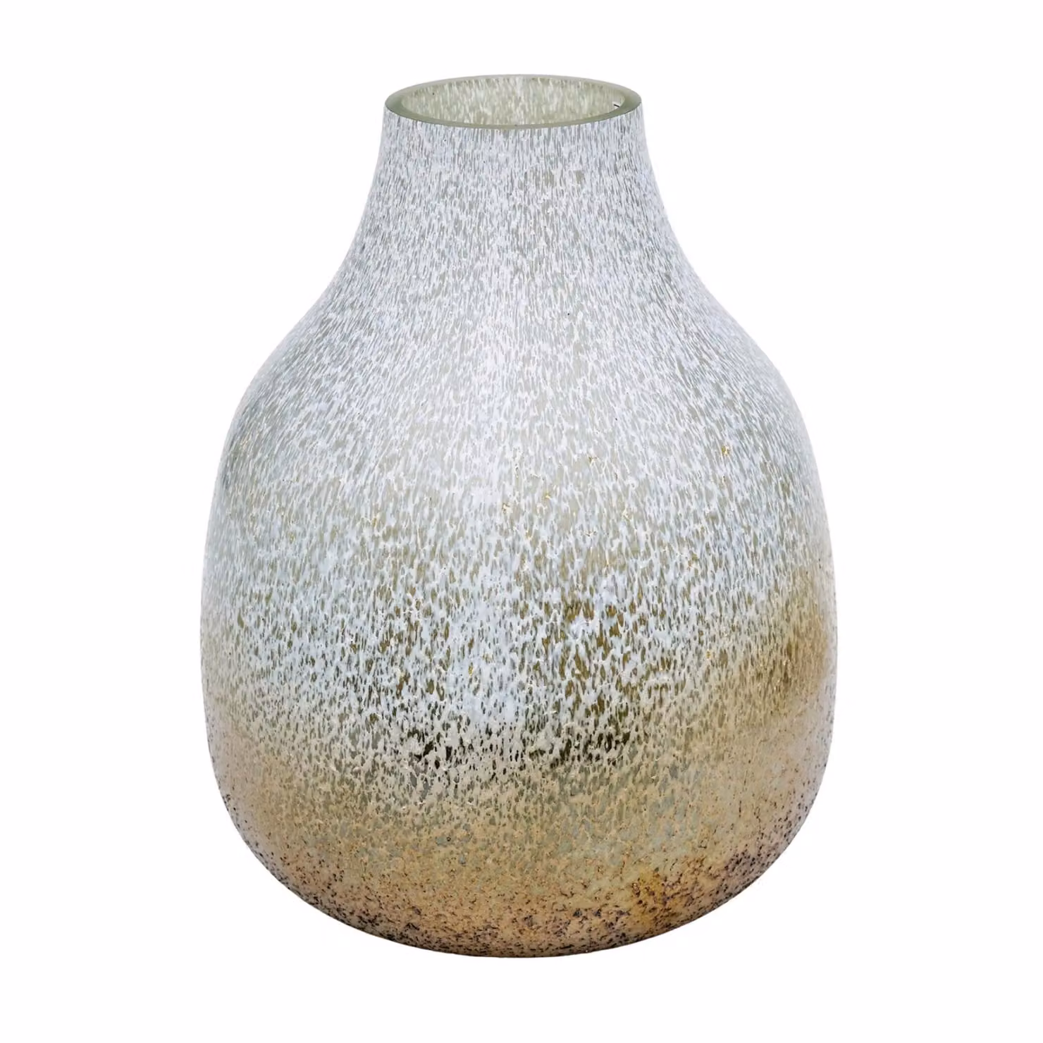 Ivyline Verre Round Gold Frosted Glass Vase H: 26 cm, W: 21 cm – 2