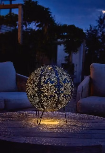 Garden Greatness Multicolour Solar Hanging Globe LED Lantern with Dusk Sensor