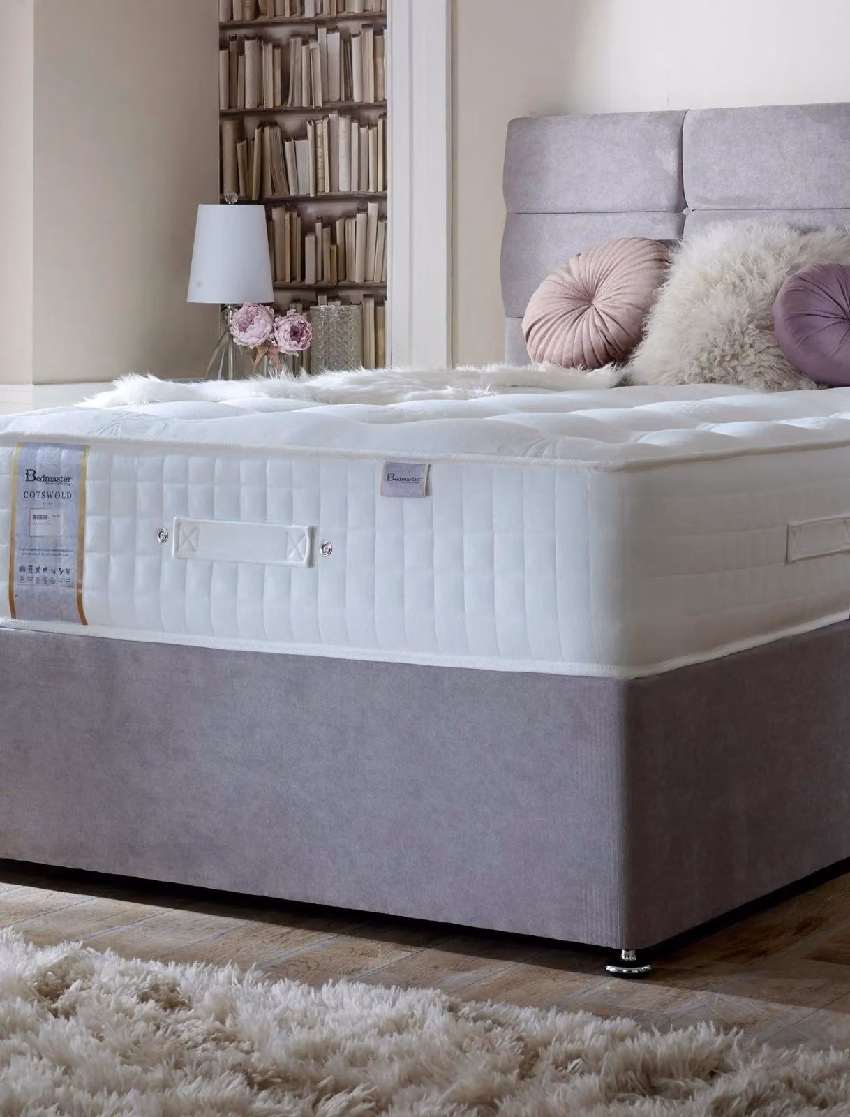 Bedmaster Cotswold 3000 Pocket Sprung Natural Mattress in White, W/D/H: 90 x 200 cm – 2