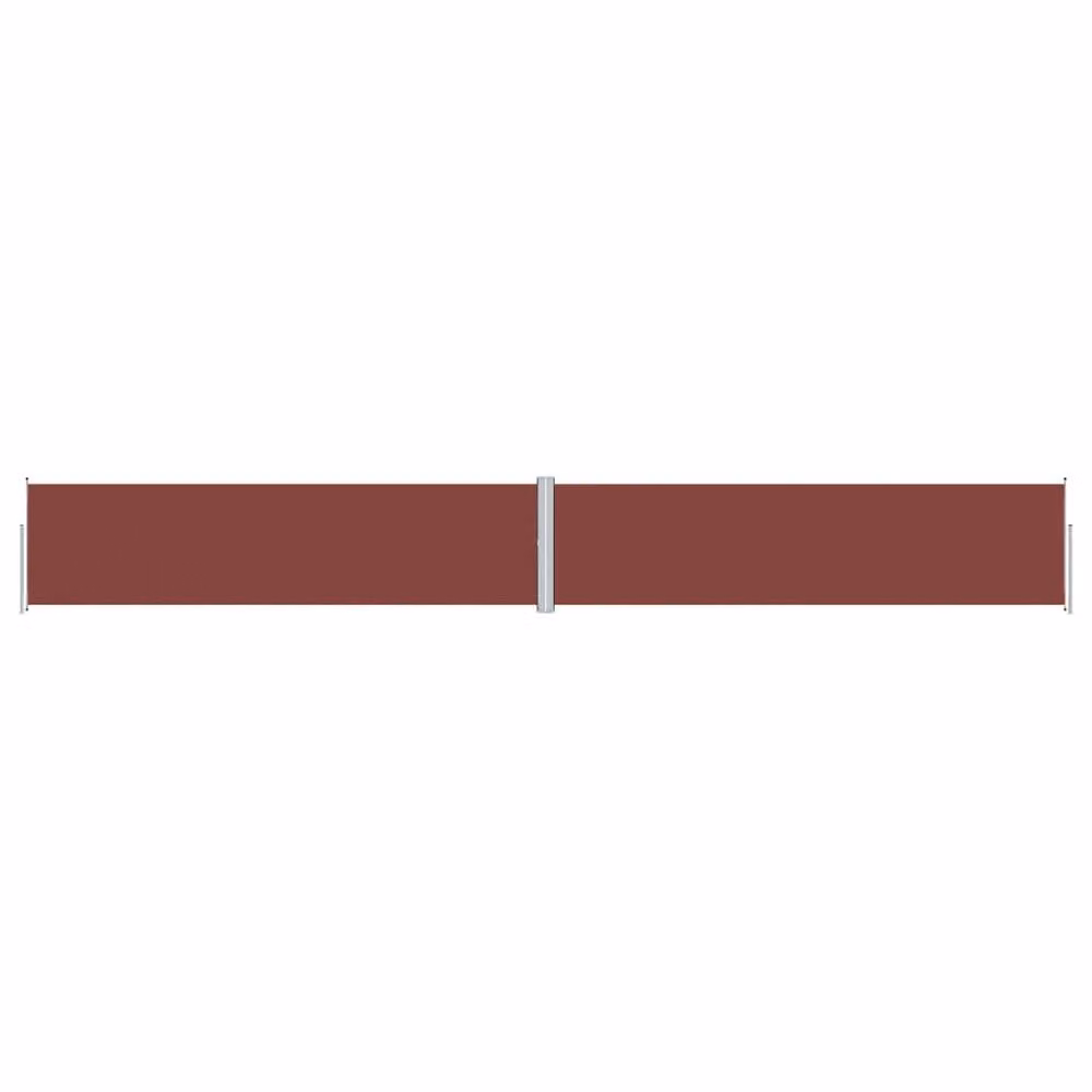 Berkfield Home Retractable Side Awning in Brown and Burgundy, W/H: 1200 x 160 cm – 2