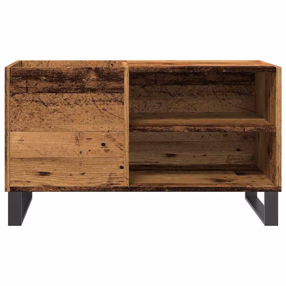 Berkfield Home Record Cabinet in Old Wood Brown, W/D/H: 84.5 x 38 x 48 cm – 4