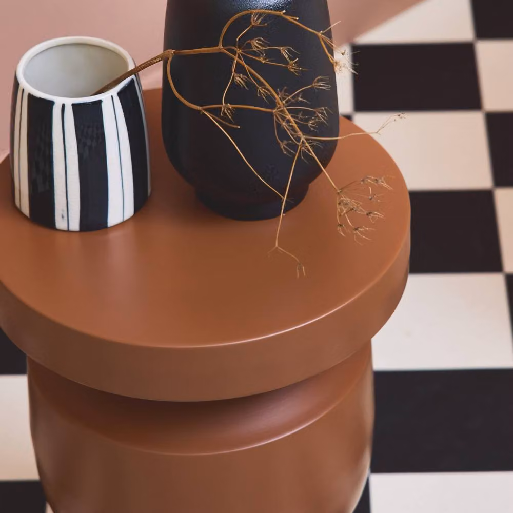 sweeek Metal Side Table in Terracotta, W/D/H: 30.5 x 30.5 x 43.5 cm – 3