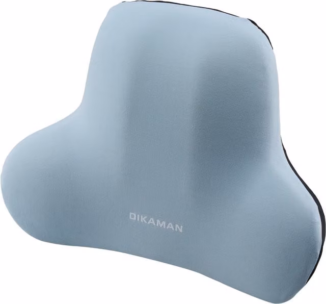 Livingandhome Blue Contoured Memory Foam Lumbar Support Pillow with Breathable Removable Polyester Cover