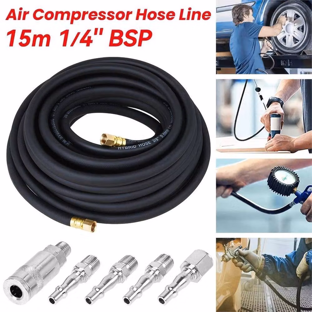 Nordara High Pressure Air Compressor Hose Kit in Black, Length: 10000 mm, Diameter: 520 mm – 4