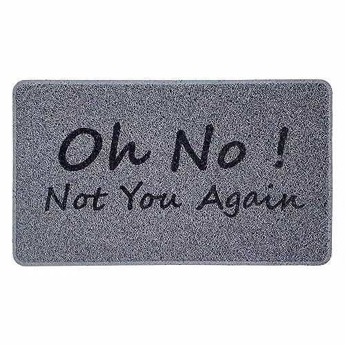 Nicoman Funny Novelty Grey Door Mat Oh NO Not You Again W: 75 cm, D: 45 cm – 1