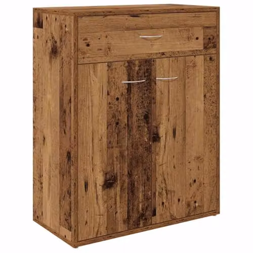 vidaXL Modern Sideboard in Old Wood Brown, W/D/H: 60 x 30 x 75 cm