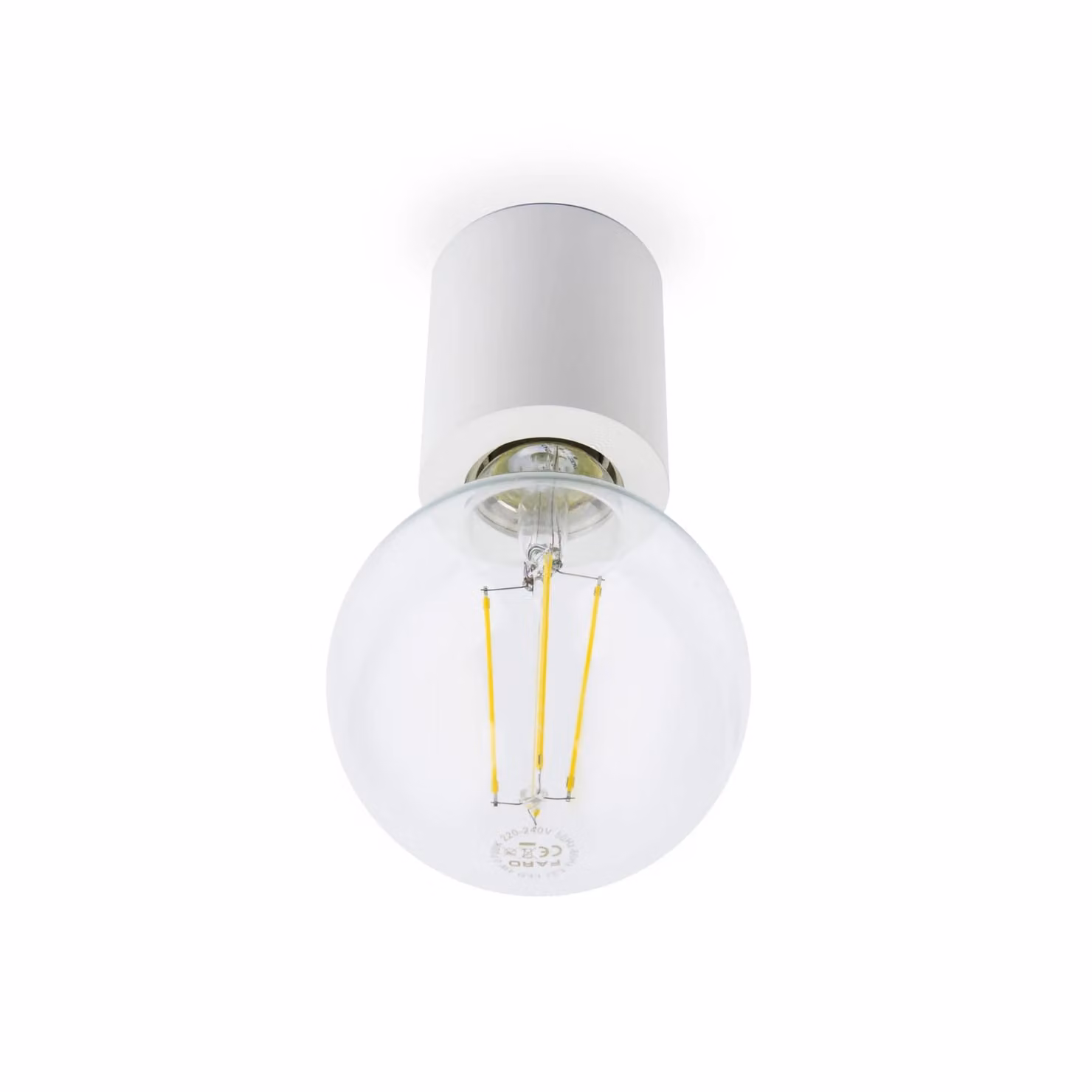 Netlighting Ten 1 White Glass Candle Wall or Ceiling Light with E27 Socket