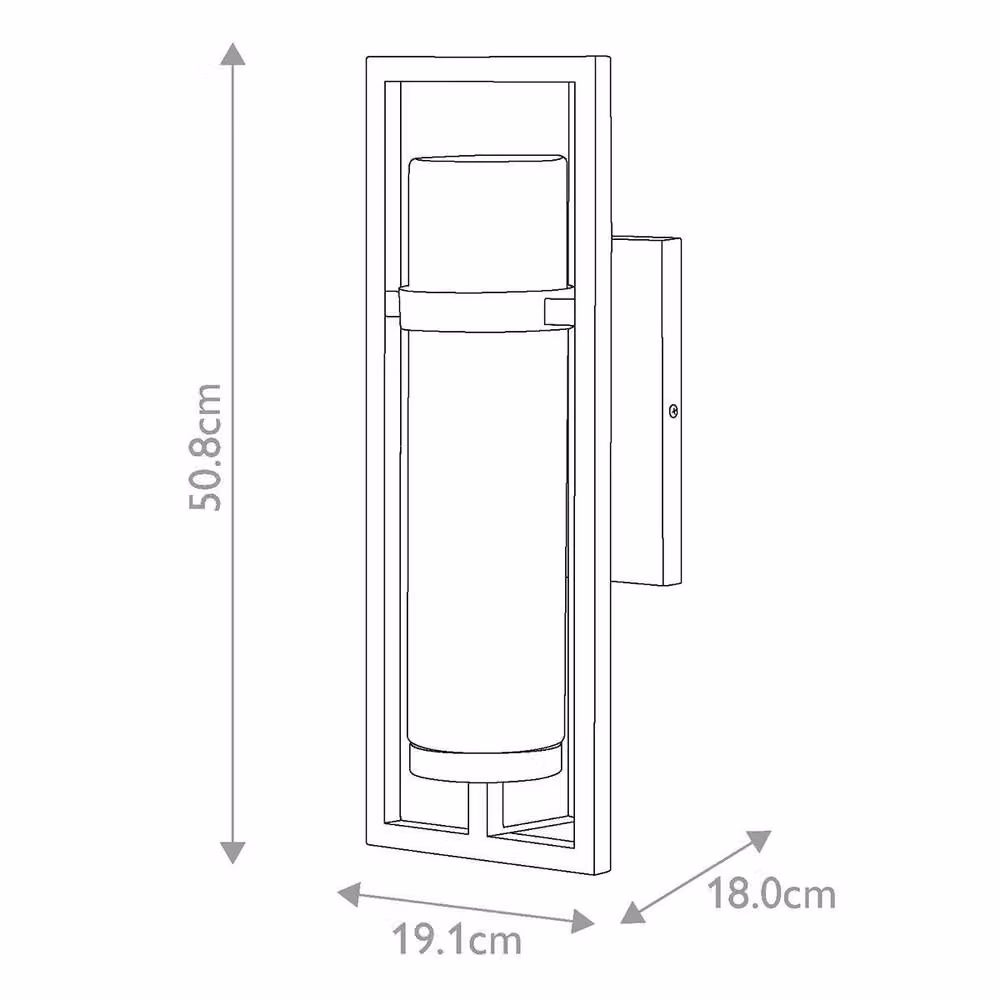 Netlighting Cordillera Modern Outdoor Wall Light in Black with Transparent Glass, IP44 Rated – 2