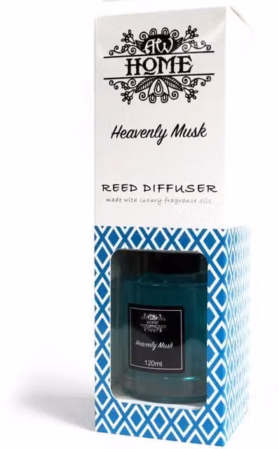 KDMK Heavenly Musk Reed Diffuser in Blue Glass