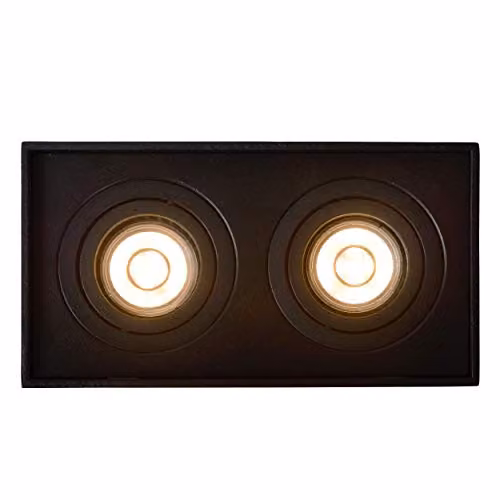 Lucide Tube Dimmable Surface Mounted Cylinder Ceiling Spotlight in Black with 2xGU10 LED Support – 4