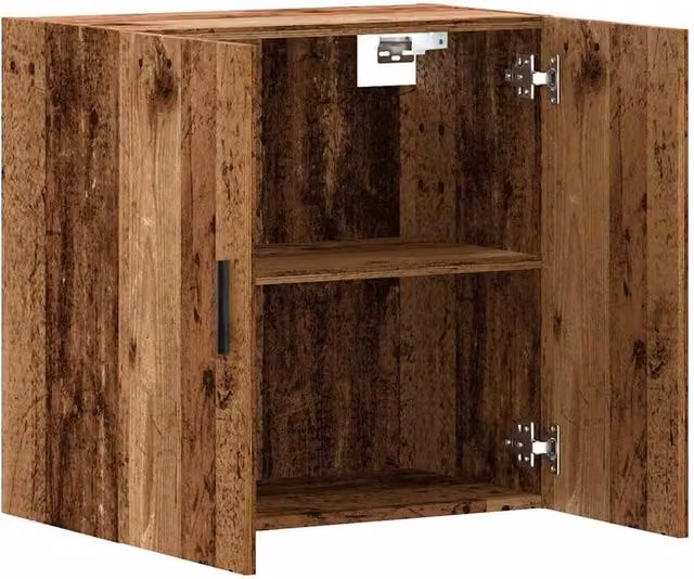 Berkfield Home Old Wood Wall Cabinet in Brown, W/D/H: 60 x 31 x 60 cm