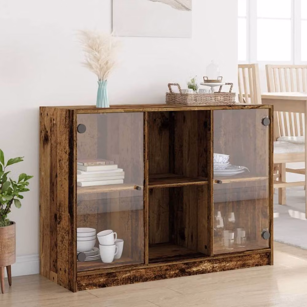 Berkfield Home Modern Sideboard in Brown MDF, W/D/H: 102 x 37 x 75.5 cm – 2