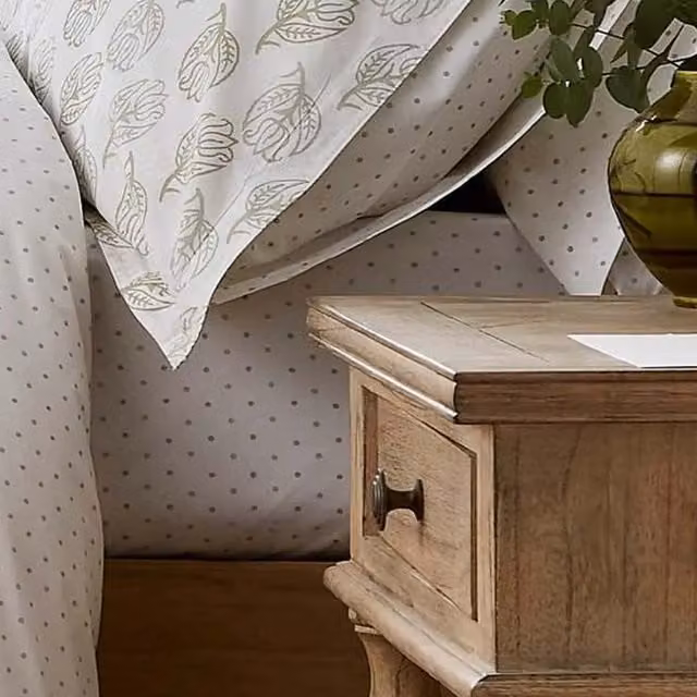 Murmur Georgia Single Fitted Sheet in Mourne Green, Cotton Percale, W/D/H: 90 x 200 cm