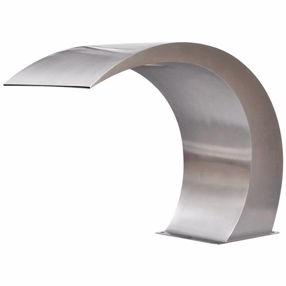 Berkfield Home Garden Stainless Steel Waterfall Pool Fountain in Silver, W/D/H: 45 x 30 x 60 cm – 2