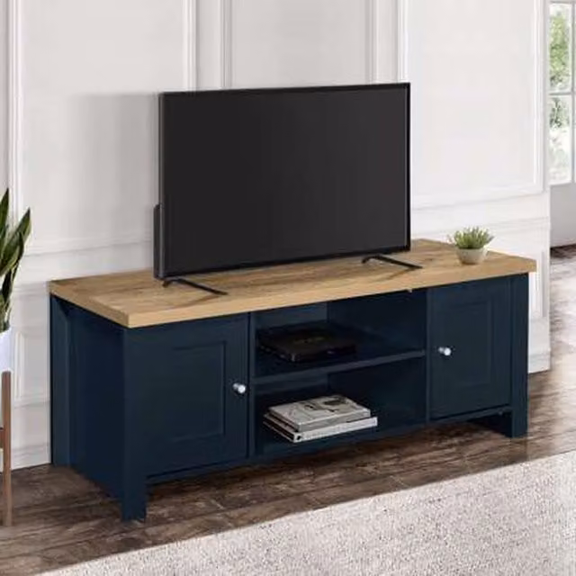 Birlea Highgate Large TV Unit in Navy Blue and Oak