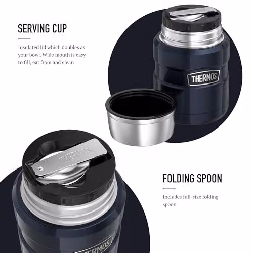 Thermos Stainless King Food Flask, Midnight Blue, 470ml – 4