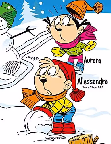 Aurora e Allessandro Colouring Books 1 & 2 by Createspace, Multicolour