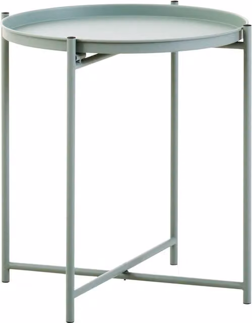 Interiors by Premier Modern Round Green Metal Side Table