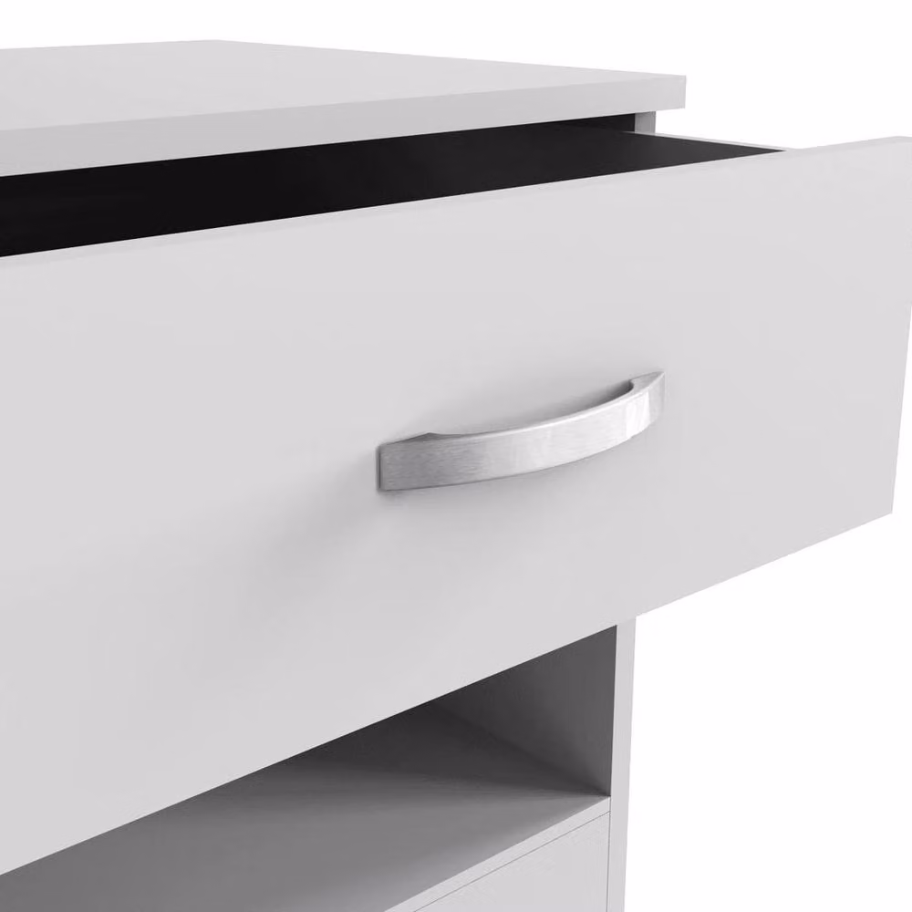 PAWNORA 3 Piece Modern White Bedroom Bedside Table Set – 2