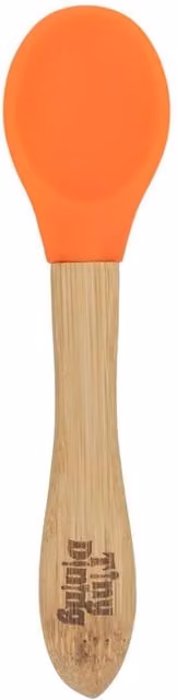 Tiny Dining Bamboo and Silicone Training Spoon in Orange