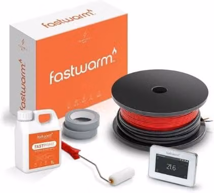 Fastwarm 100W Electric Underfloor Heating Cable for 29m2 with White Touch Thermostat