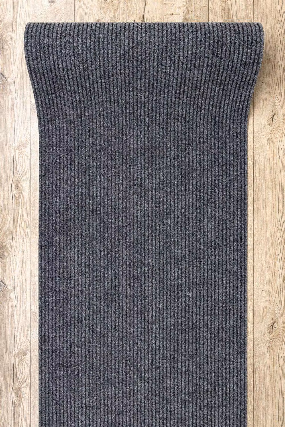 RugsX Non-Slip Grey Polypropylene Runner, W: 120 cm, L: 460 cm – 4