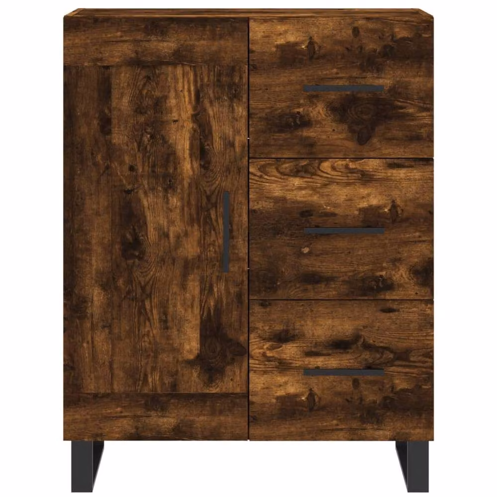 Berkfield Home Smoked Oak Highboard in Brown, W/D/H: 69.5 x 34 x 180 cm – 4