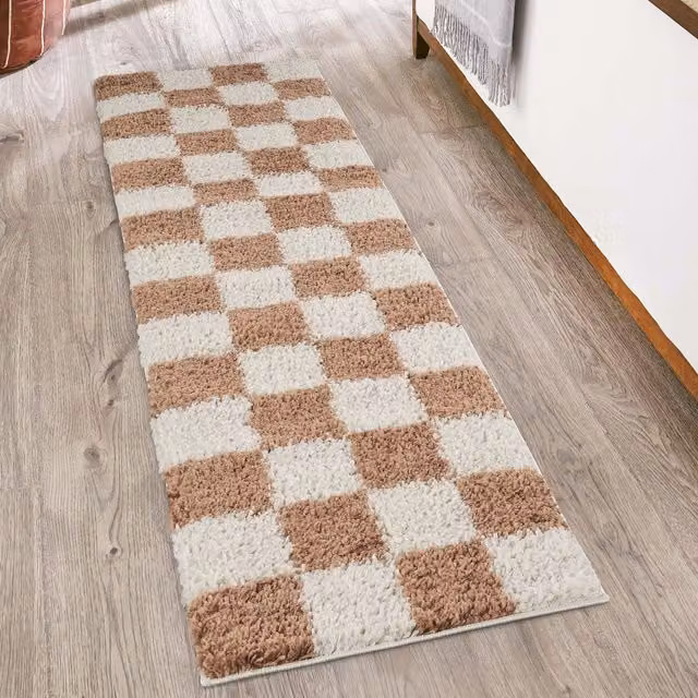 Desire Rugs Chester Modern Shaggy Area Rug in Orange and Beige, W: 220 cm