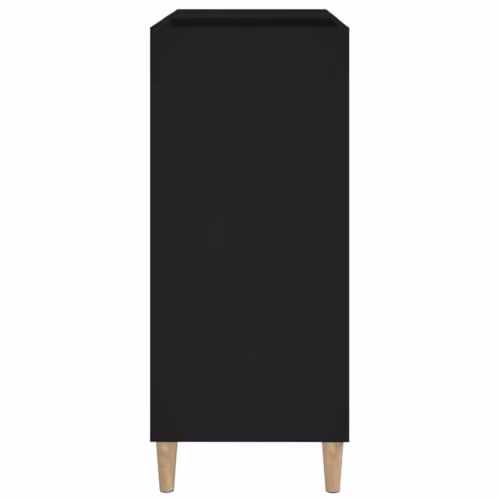vidaXL Modern Black Record Cabinet and Sideboard with Media Compartments and Slots, W/D/H: 89.0 x 38.0 x 84.5 cm – 5