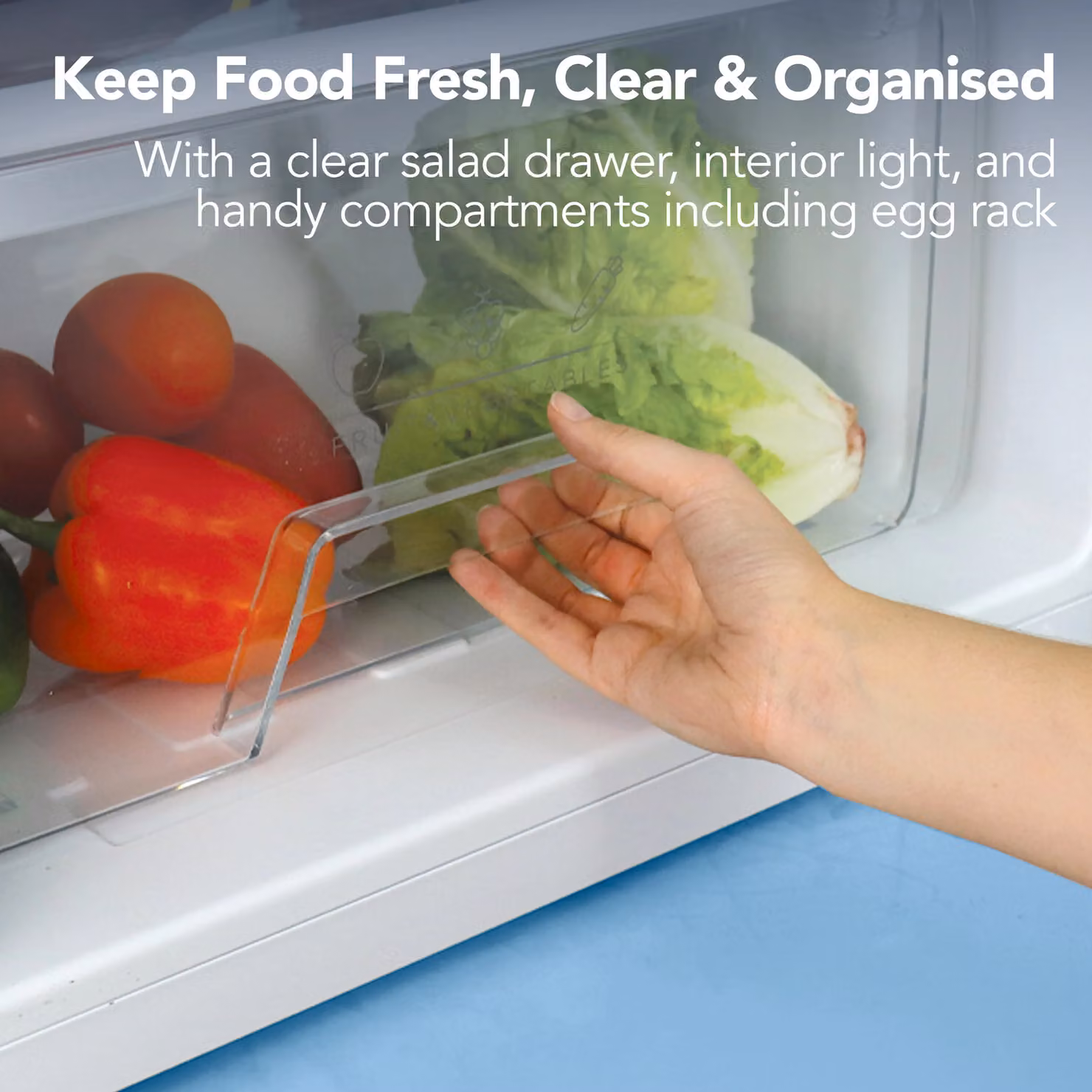 Igenix Under Counter Larder Fridge, 127 Litre, White – 3