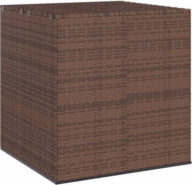 Berkfield Home Brown PE Rattan Garden Cushion Box W: 100 cm, D: 97.5 cm, H: 104 cm – 1