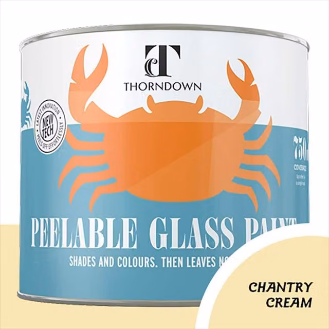 Thorndown Chantry Cream Peelable Glass Paint in Brown, 11.5 cm