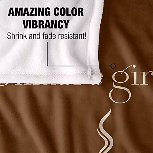 LOGOVISION Gilmore Girls Paper Cup Logo Super Soft Fleece Throw Blanket, Multicolour and Brown, W/D/H: 91 x 147 cm – 4