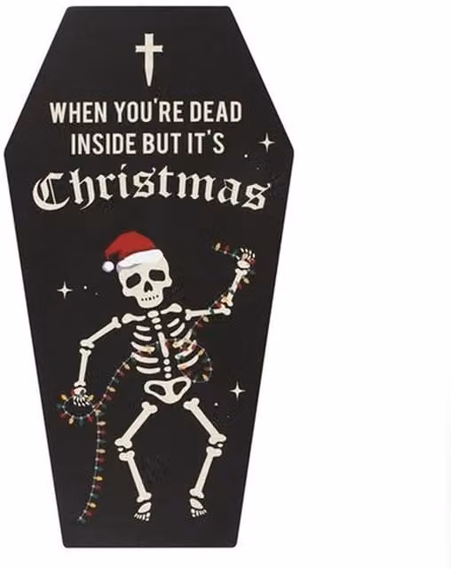 KDMK Dead Inside Coffin Wall Plaque in Black