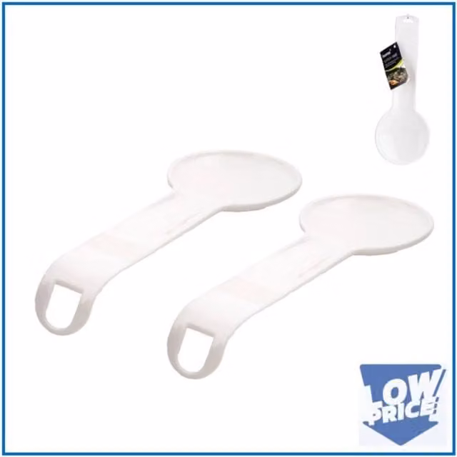 Bedsland H+ Round Plastic Spoon Rest Kitchen Utensil Holder in White – 1