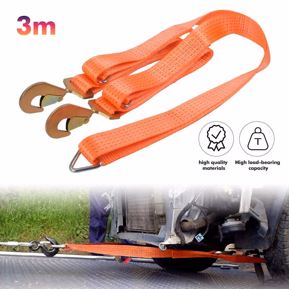 SPETLEK 2x 5000kg Winching Assistance Straps Webbing in Orange, W/H: 520 x 10000 mm – 3