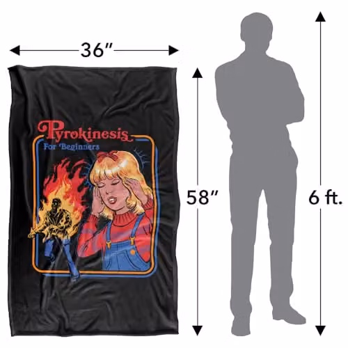 Steven Rhodes Pyrokinesis Multicolour Silky Touch Super Soft Fleece Throw Blanket W/D/H: 91 x 147 cm – 6