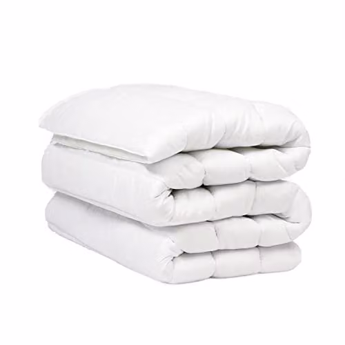 OHS King Size White Microfibre Quilted Mattress Topper with Elasticated Straps