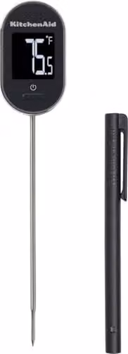 KitchenAid Pivoting Digital Kitchen Food Thermometer in Black