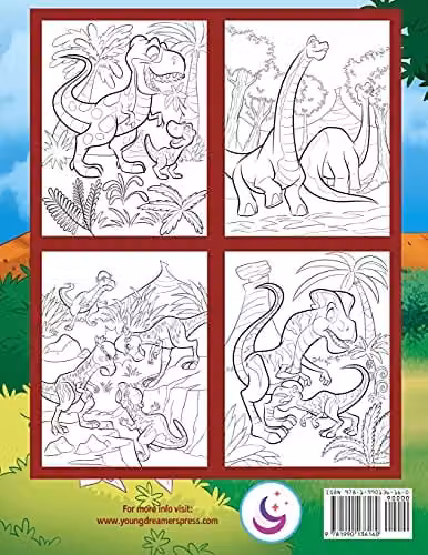 Young Dreamers Press Dinosaur Coloring Book for Children – 2
