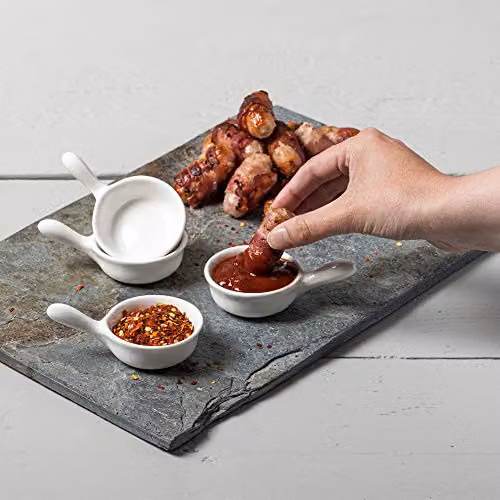 WM Bartleet & Sons 1750 Set of 4 White Porcelain Mini Dip Bowls – 2